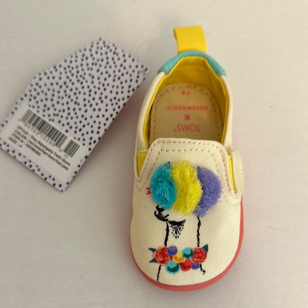 TOMS baby alpaca Embroidered Slip-On Shoes